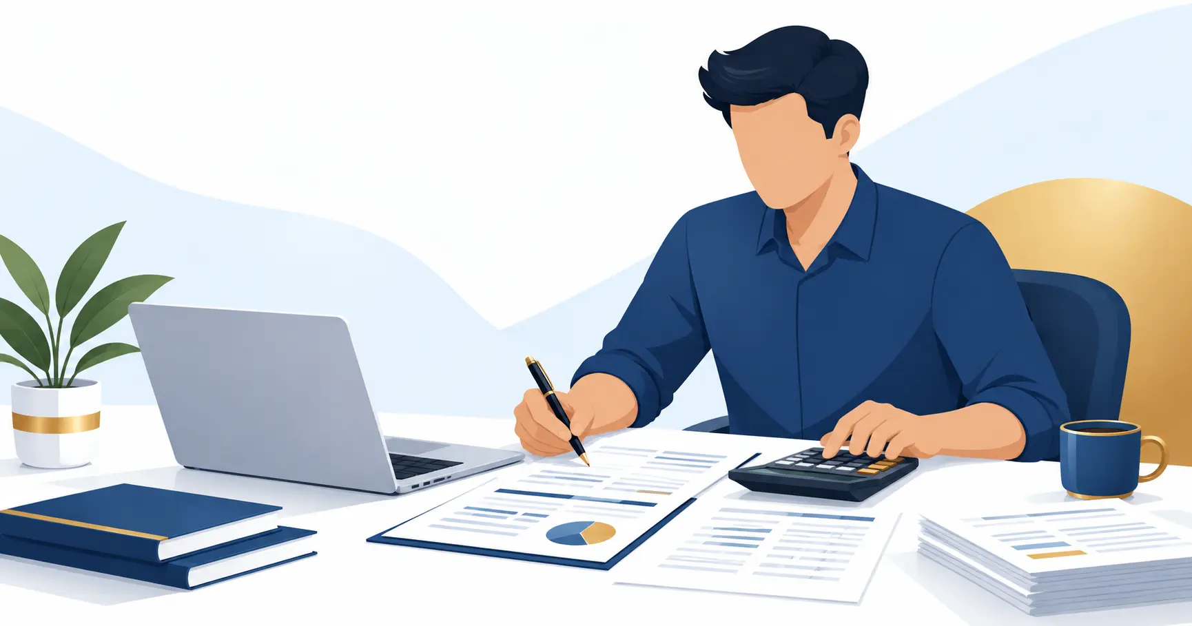 Professional reviewing financial documents for Self-Employed Tax Preparation Lock Haven.